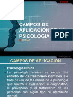 Campos de Aplicacion de La Psicologia