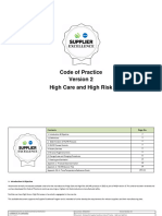 Supplier Excellence Food - Code of Practice - High Care High Risk