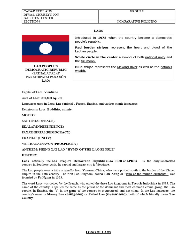 Overview of Laos: History and Law | PDF | Laos | Illegal Drug Trade