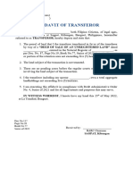 Aff of TRANSFEROR - OPEN-For DAR Clearance