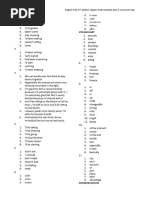 Upper Intermediate Test 3-4 Answer Key