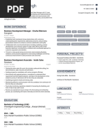 Ravinder's Resume