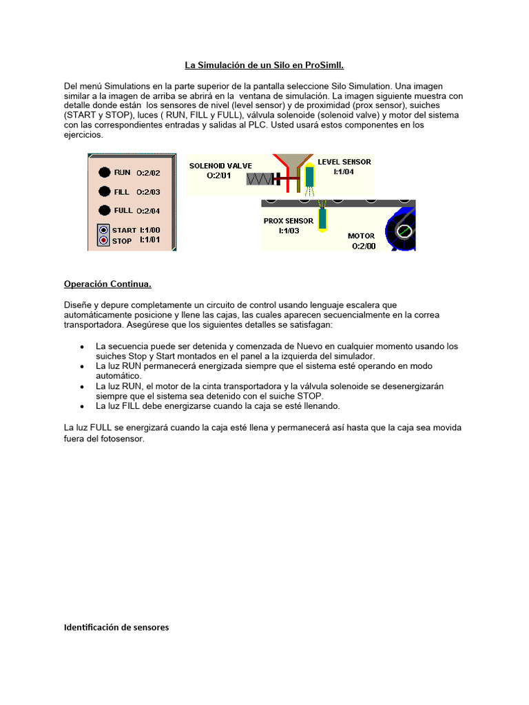 Simulación de Silo en ProSimII: Control Automático | PDF