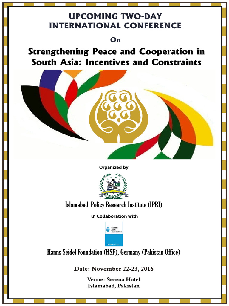 South Asia Peace and Cooperation Conference | PDF | South Asia | Pakistan