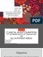 Clinical Audit On Compliance of Prescription and Administration of IV Fluids