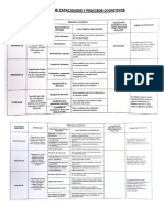 cuadro capacidades y procesos cognitivos