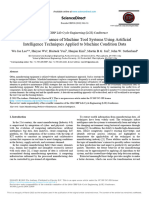 Predictive Maintenance of Machine Tool Systems Using Artifici