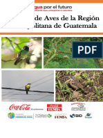 Catálogo de aves de la región Metropolitana de Guatemala