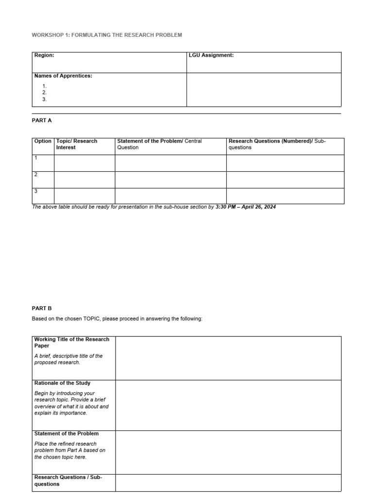 Research Problem Formulation Guide | PDF