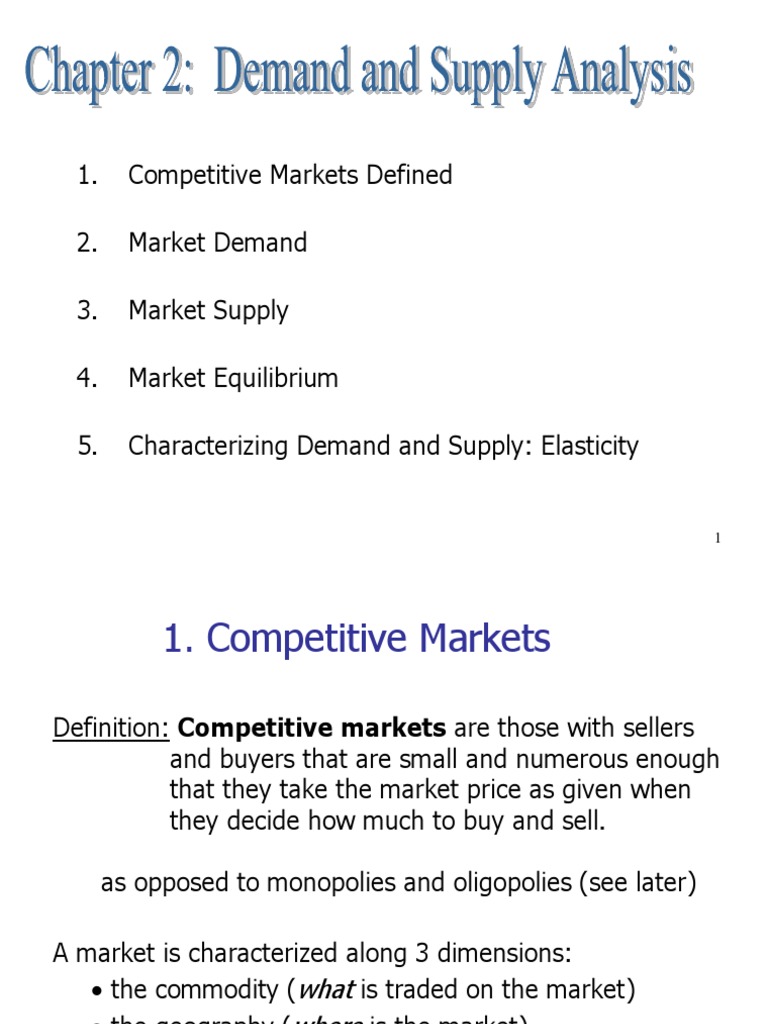 market demand and supply essay