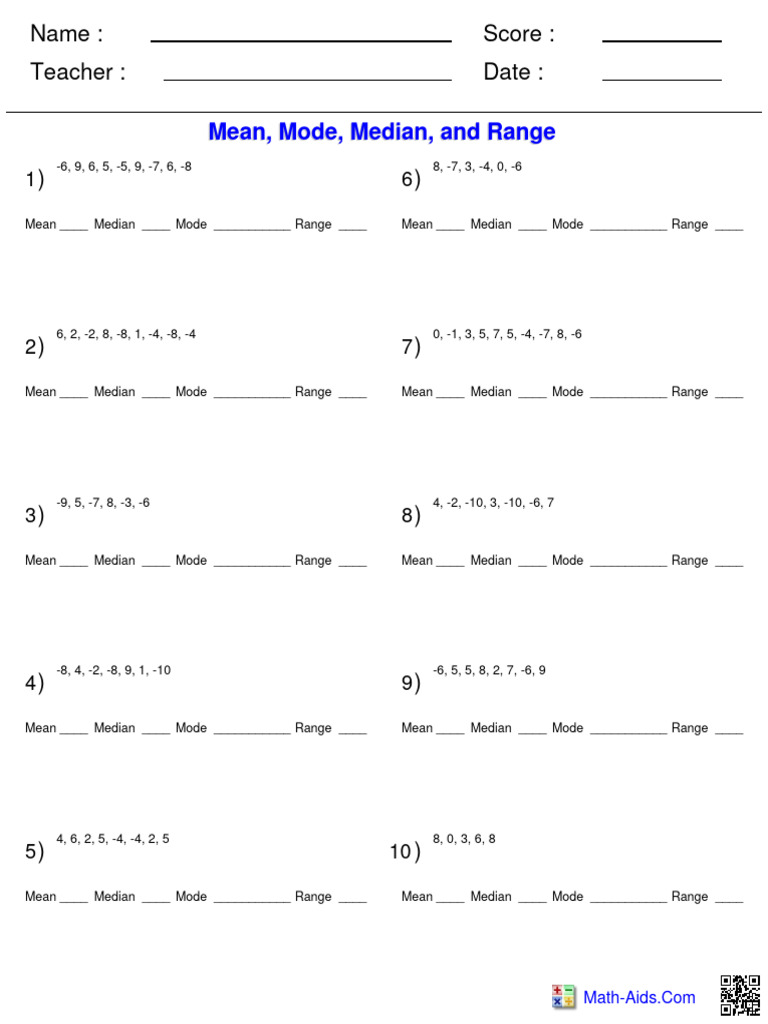 Mean Median Mode | PDF