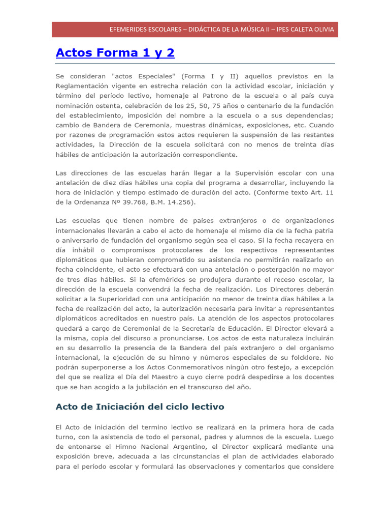 Actos Forma 1 y 2 | PDF | Bandera