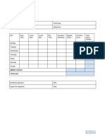 Weekly Timesheet Template