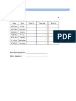 Consultant Weekly Timesheet Template Excel