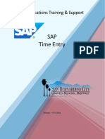 SAP Time Entry Manual