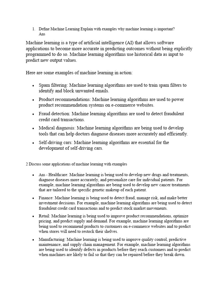 Define Machine Learning Explain With Examples Why Machine Learning Is ...