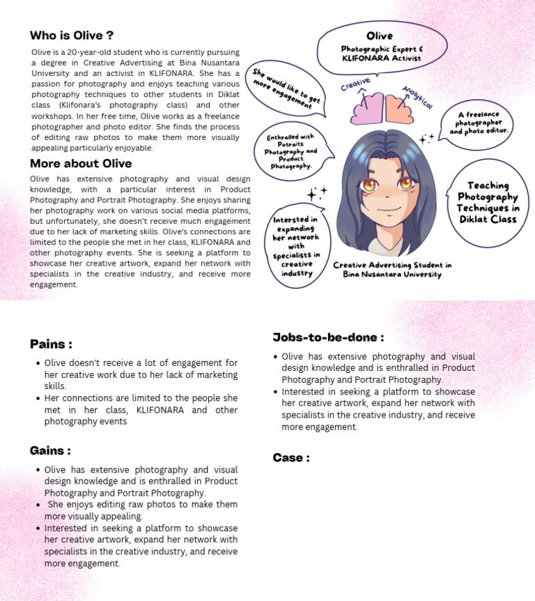 The Example of User Persona | PDF | Photographer | Mass Media
