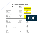 Restriction Orifice Diamater Calculation