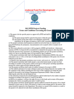 Terms and Conditions of Iffd