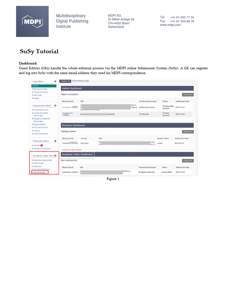 SuSy Tutorial for Guest Editors | PDF