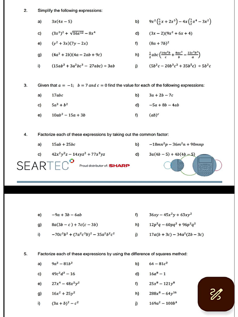 Grade 9 Class Work | PDF