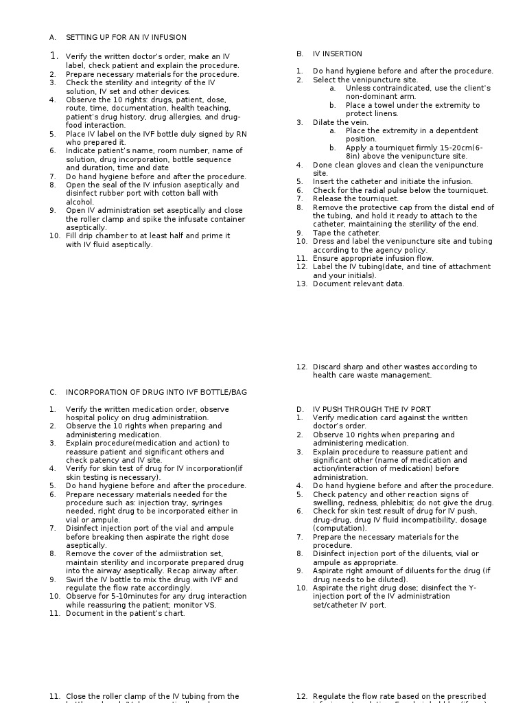 IV Infusion and Blood Transfusion Guide | PDF | Intravenous Therapy ...