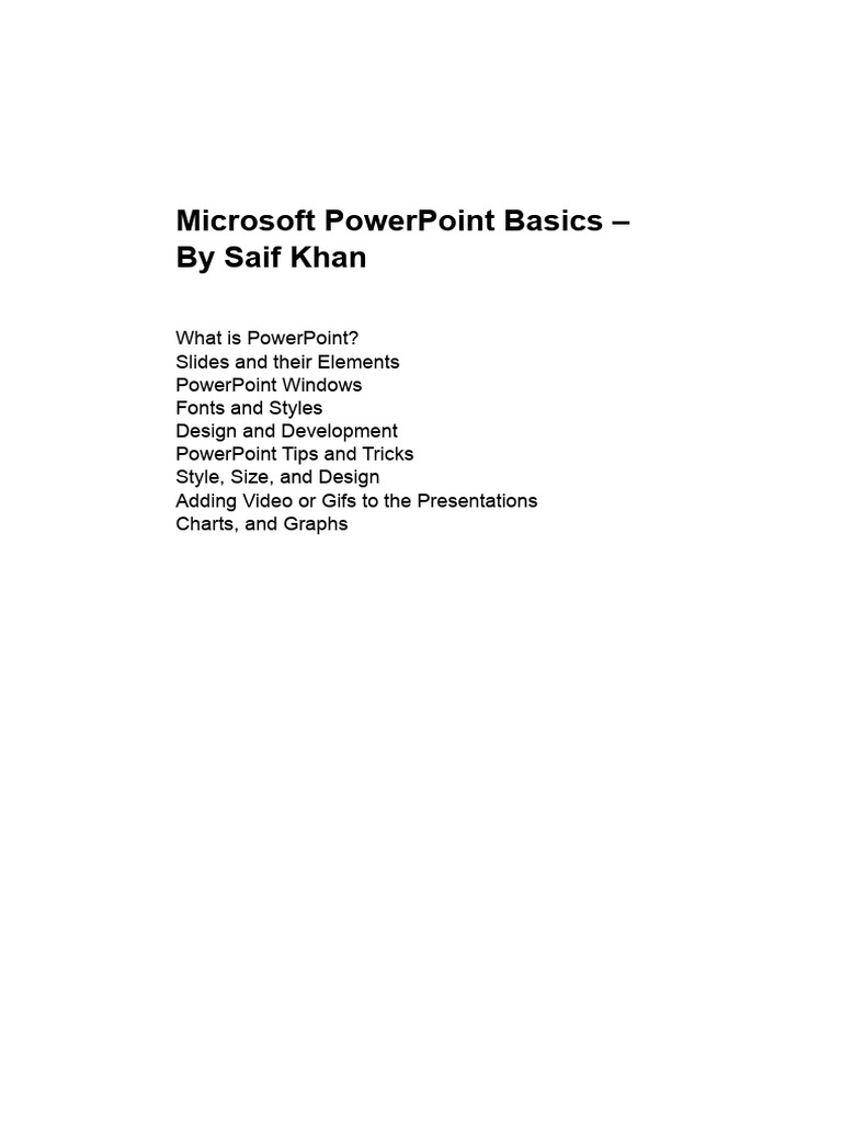 PowerPoint Basics for Beginners | PDF | Microsoft Power Point