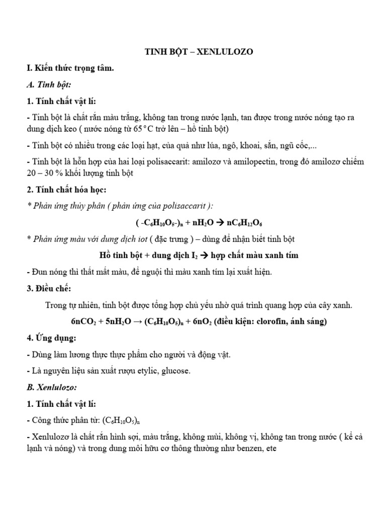 Tinh B T-Xenlulozo | PDF