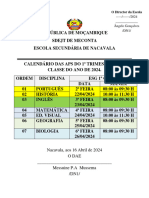 Calendario Das APS - I Trimestre 2024