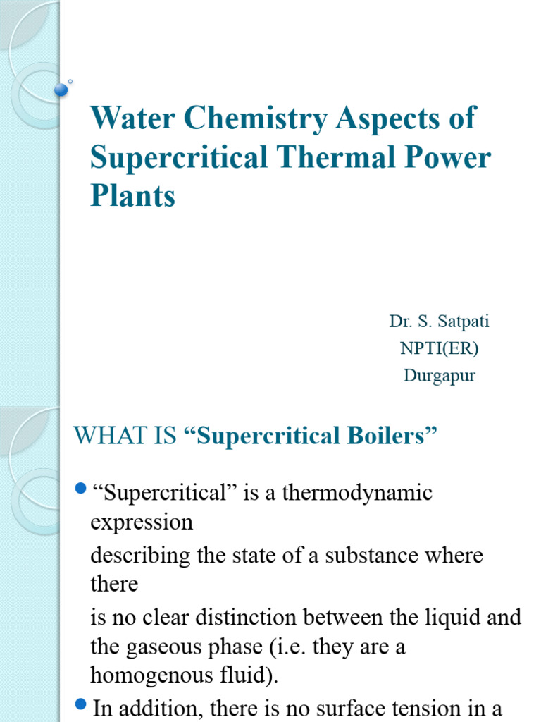 Water Chemistry in Supercritical Boilers | PDF | Membrane | Osmosis