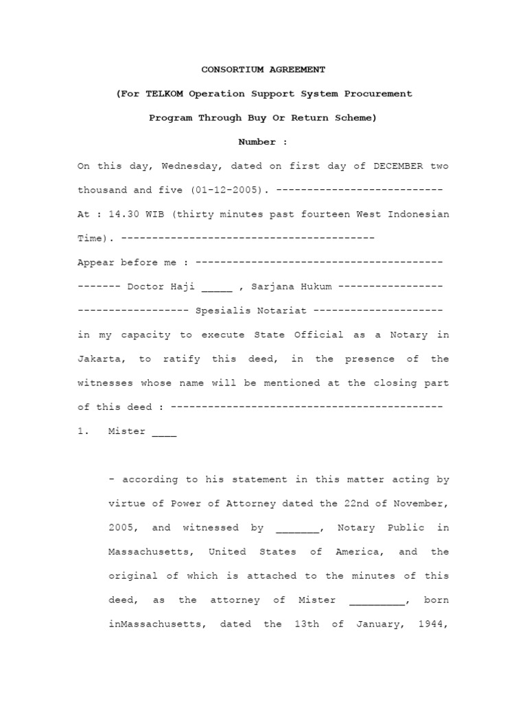 Consortium Agreement Pdf Arbitration Justice