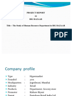 The Study of Human Resource Department in Big Bazaar Compressed 1