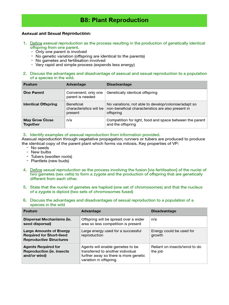 B8 Plant Reproduction - Pages | PDF | Sexual Reproduction | Pollination