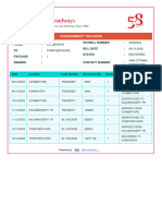 Consignment Tracking: From TO Package Remark Waybill Number Bill Date Status