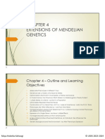 Chapter 4 - Extention To Mendelian Genetics