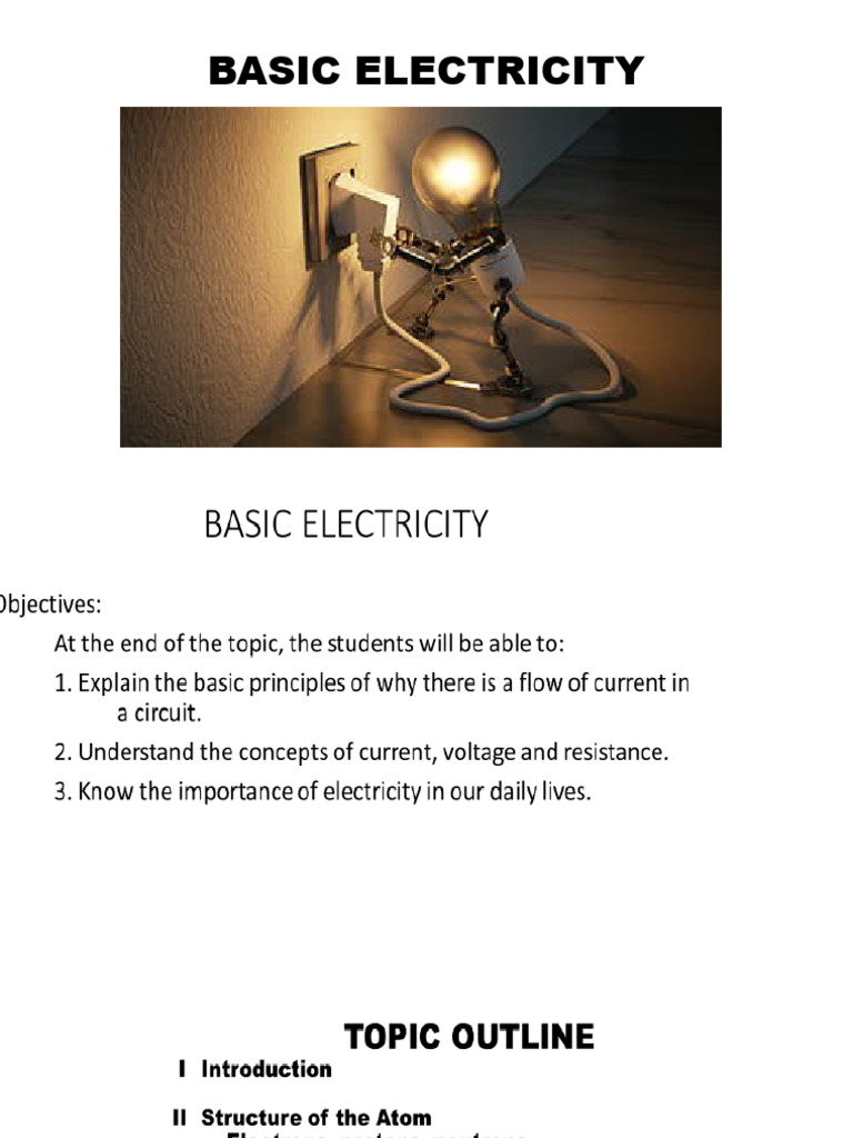 Understanding Basic Electricity Concepts | PDF | Electric Current ...
