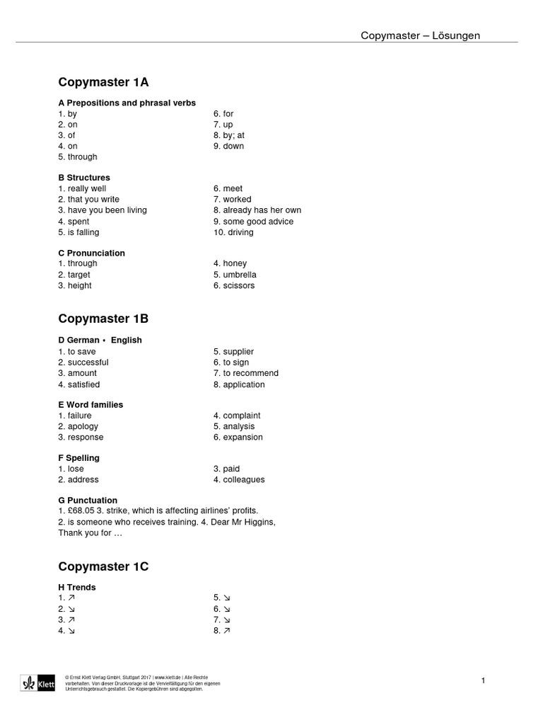 Copymaster Solutions for Teaching English | PDF | Mergers And ...