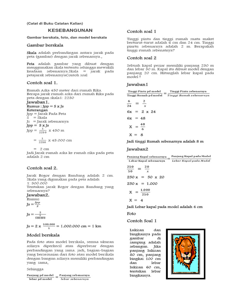 Foto, Model Dan Gambar Berskala | PDF