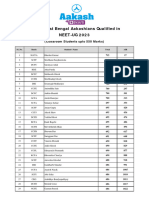 NEET WB Result 2023 For Notice Board | PDF