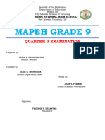 Mapeh G9 Quarter 3 Summative Test