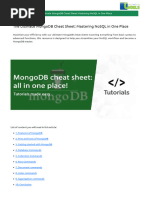 Mongodb Cheat Sheet