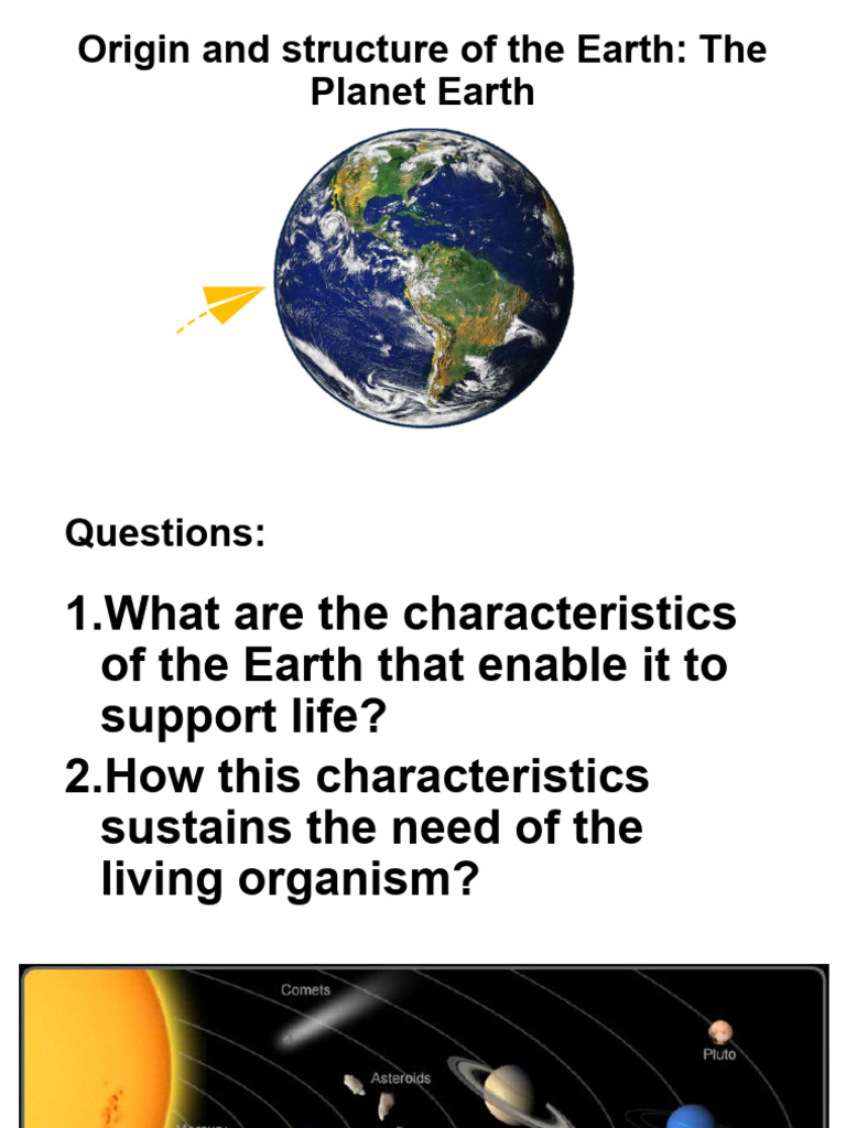 Origin and Structure of The Earth | PDF | Atmosphere | Earth