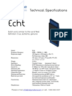 Nakymatone Echt Specifications