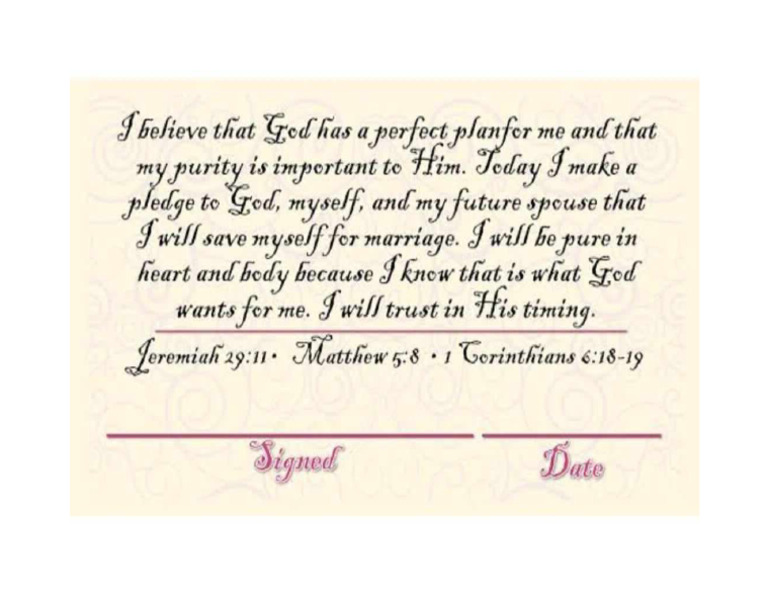 Purity Pledge | PDF