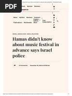 Hamas Didn't Know About Music Festival in Advance Says Israel Police - Middle East Monitor