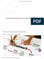 Trans-Border Reputation of Trademarks in India