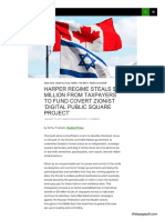 Harper Regime Steals $9 Million From Taxpayers To Fund Covert Zionist Digital Public Square Project'