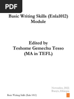 Basic Writing Skills Module