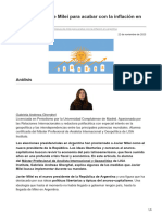 Las Promesas de Milei para Acabar Con La Inflación en Argentina