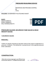 Types of Pressure Measuring Device